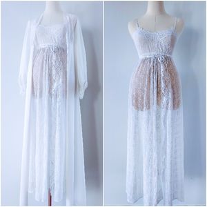 Vintage sheer Lace Bridal Peignoir Set. Romantics
